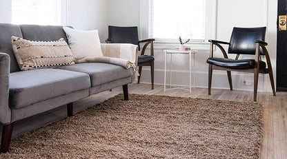 Unique Loom Solid Shag Collection Area Rug (3' 3" x 5' 3" Rectangle, Sandy Brown)