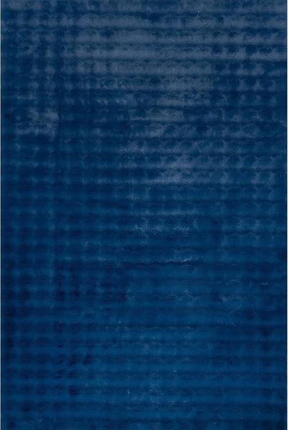 nuLOOM Jeni Checkered 3'9" x 6' Machine Washable Area Rug for Living Room Bedroom Dining Room Kitchen, Navy