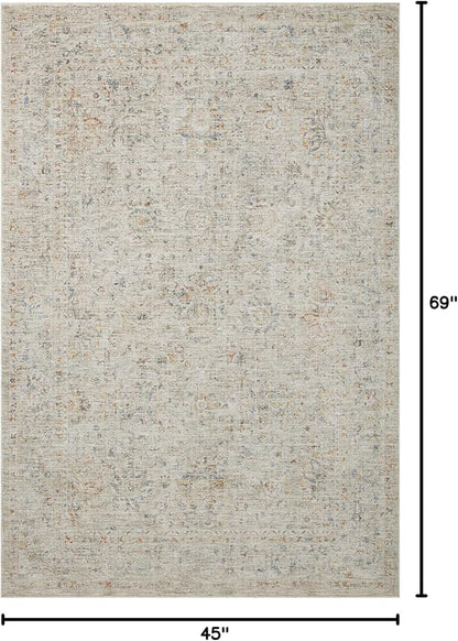 Loloi Amber Lewis Honora Collection HON-05 Bone/Multi 3'-9" x 5'-9" Accent Rug