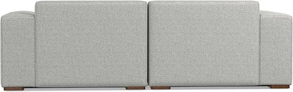 SIMPLIHOME Rex 2-Seater Modular Sofa in 100% Recycled Polyester Tightly Woven Performance Fabric, Pale Grey, 88-inches Wide, Handcrafted Modern-Style Loveseat Sofa for Living Room
