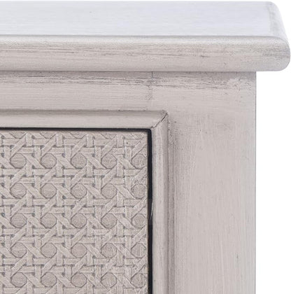 Safavieh Home Collection Haines Greige 4-Drawer Bottom Shelf Console Table