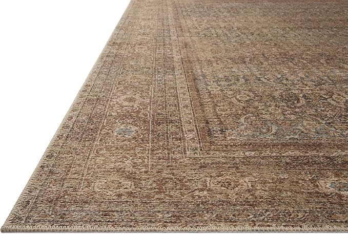 Loloi Amber Lewis Cambria Collection CBR-07 Ocean/Bark 2'-3" x 3'-9" Accent Rug Jute, Neutral, Vintage Style, Antique Tone, Living, Bedroom, Dining, Carpet