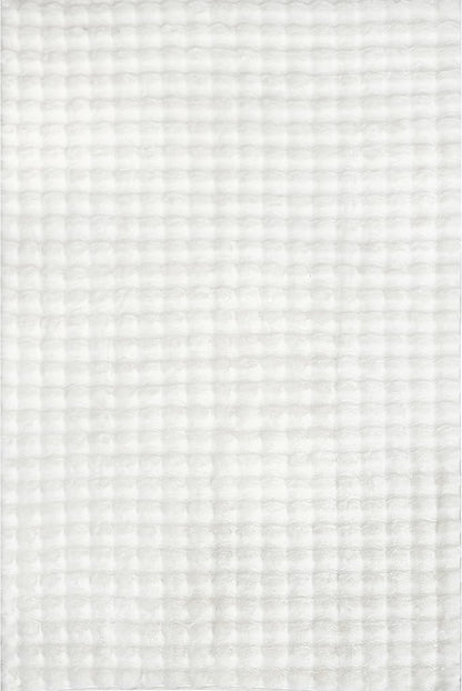 nuLOOM Jeni Checkered 6 Round Machine Washable Area Rug for Living Room Bedroom Dining Room Kitchen, Off White