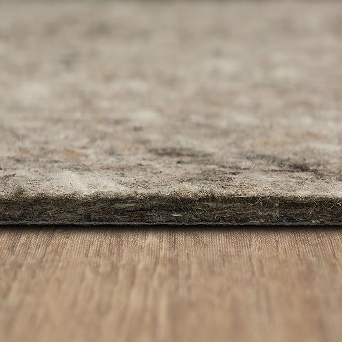 Mohawk Home 5' x 8' Non Slip Grip Rug Pad 1/2" Thick Dual Surface Felt Cushion + Rubber Gripper - Safe for All Floors