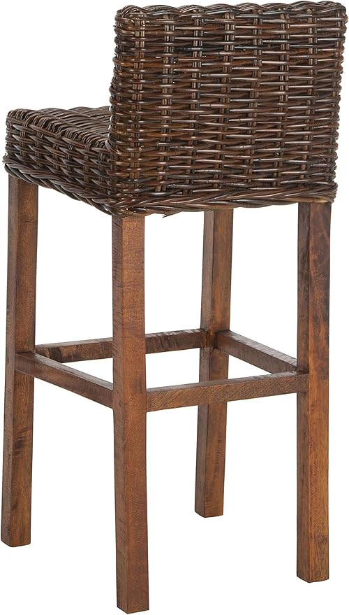Safavieh Home Collection Cypress Cappuccino Wicker 30-inch Bar Stool