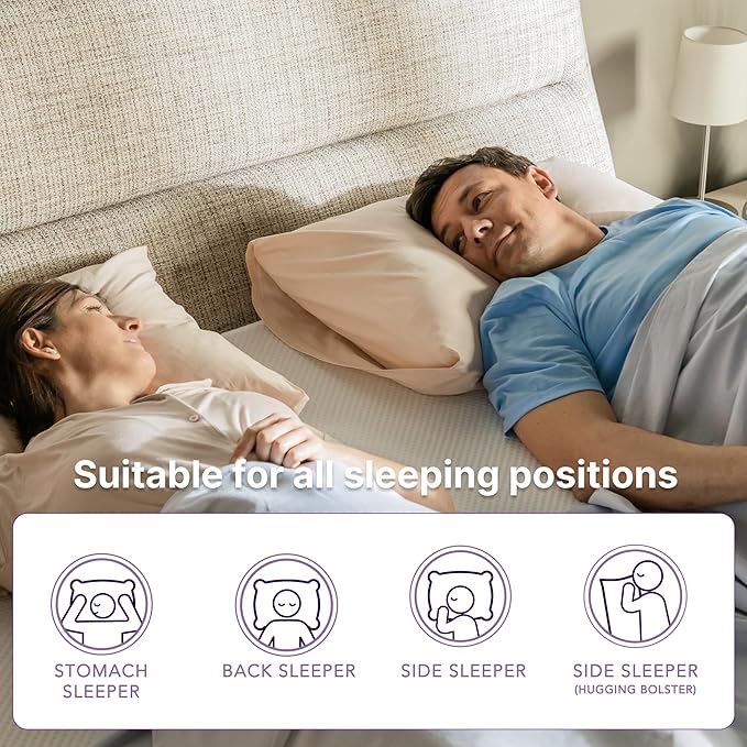 NapQueen 12 Inch Queen Size Mattress, Bamboo Charcoal Memory Foam Mattress, Bed in a Box,White