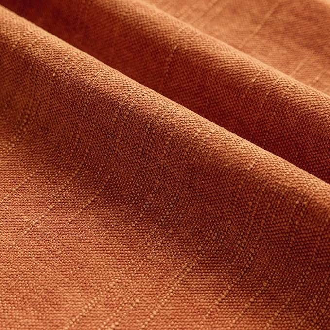 Foindtower Pack of 2 Soft Textured Chenille Throw Decorative Pillow Covers Square Accent Solid Cushion Cover Cozy Neutral Farmhouse Pillow Case for Couch Sofa Bedroom Living Room 20x20 Inch,Orange