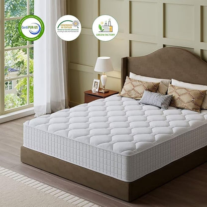 14 Inch Hybrid - Cooling Gel Memory Foam for Deep Sleep & Pressure Relief, Medium Firm Feel, Breathable Plush Comfort, CertiPUR-US Certified Bed in a Box