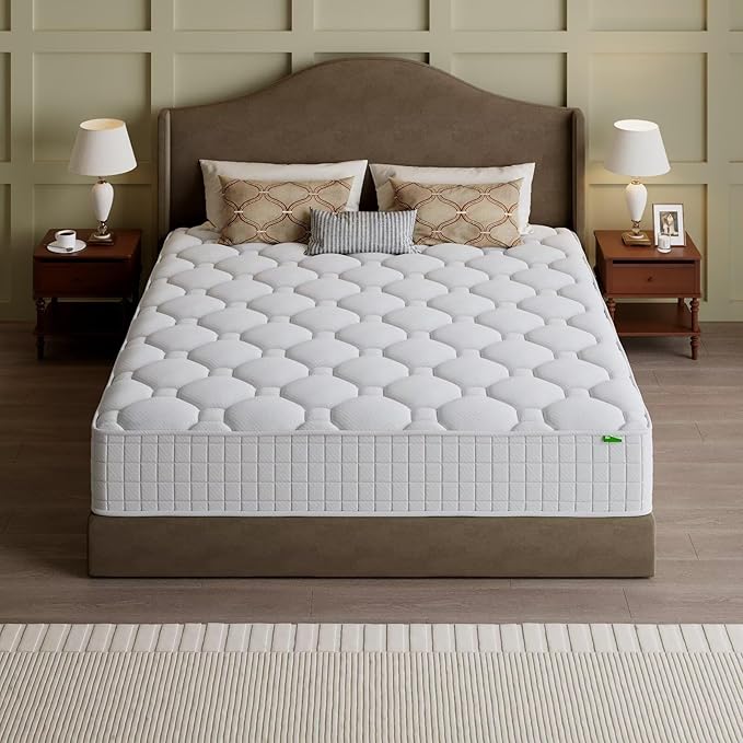 14 Inch Hybrid - Cooling Gel Memory Foam for Deep Sleep & Pressure Relief, Medium Firm Feel, Breathable Plush Comfort, CertiPUR-US Certified Bed in a Box