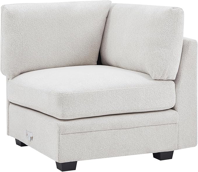 Christopher Knight Home Zery 7-Piece U-Shape Lounge Sofa Couch with Ottomans, Modern Modular Sectional Sofa Set with Pillow Back for Living Room, Chenille Upholstered Cloud Couch with Deep Seat,Beige
