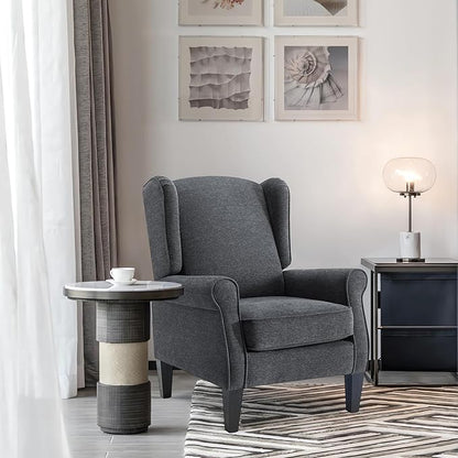 Accent Chair, Modern Living Room Chairs with Wingback, Comfy Upholstered High Back Single Sofa for Bedroom, Mid-Century Reading Armchair Sillas para Sala