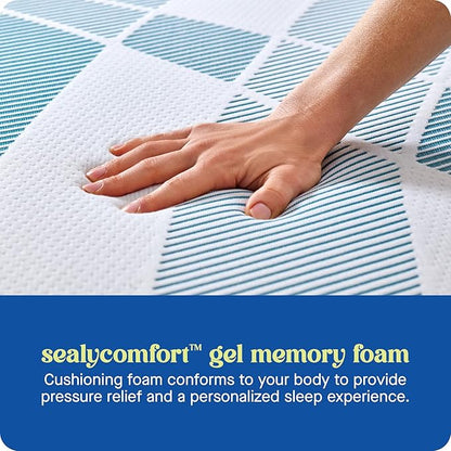 Sealy Dreamlife 10” Hybrid Mattress-in-a-Box, Queen, SealyComfort Gel Memory Foam, SealyResponsive Encased Coils, Surface-Guard Technology