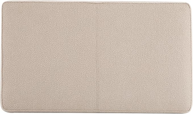Christopher Knight Home Hillman Boucle Fabric Ottoman with Wood Frame,Rectangular Footrest Bench,Non Storage Ottoman Bench for Living Room Bedroom Entryway Home Decor,Light Brown