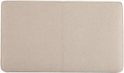 Christopher Knight Home Hillman Boucle Fabric Ottoman with Wood Frame,Rectangular Footrest Bench,Non Storage Ottoman Bench for Living Room Bedroom Entryway Home Decor,Light Brown