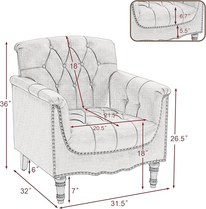UIXE Faux Leather Accent Chairs Set of 2, Comfy Club Chair Upholstered Armchair for Living Room, Button Tufted Arm Chair Retro Single Sofa Side Reding Seat for Bedroom - Black