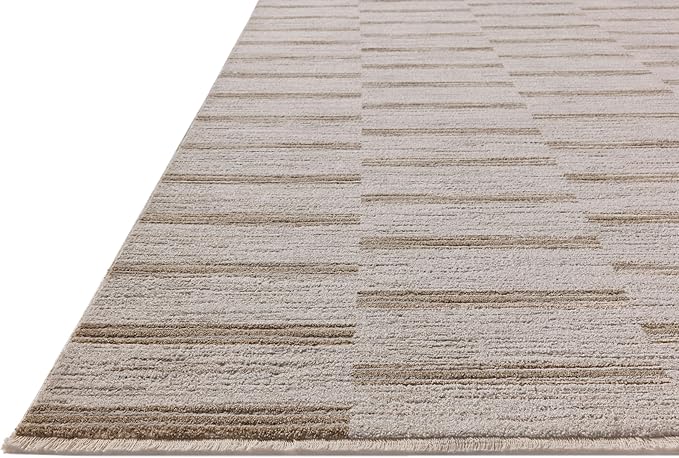 Loloi Amber Lewis Cali Collection CIL-04 Ivory/Tobacco 2'-7" x 10'-0", .25" Pile Height, Runner Rug