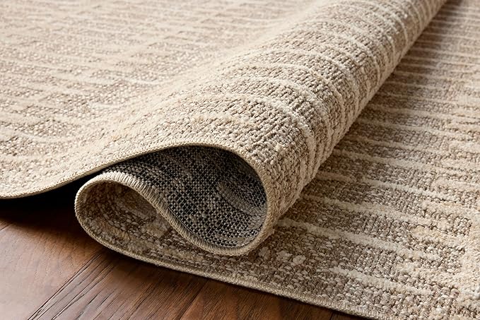 Loloi Amber Lewis Bexley Collection BEX-02 Taupe/Natural 5'-0" x 7'-6" Area Rug Neutral, Textured, Living, Bedroom, Dining, Carpet