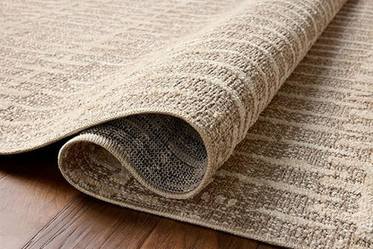 Loloi Amber Lewis Bexley Collection BEX-02 Taupe/Natural 11'-6" x 15' Area Rug Neutral, Textured, Living, Bedroom, Dining, Carpet