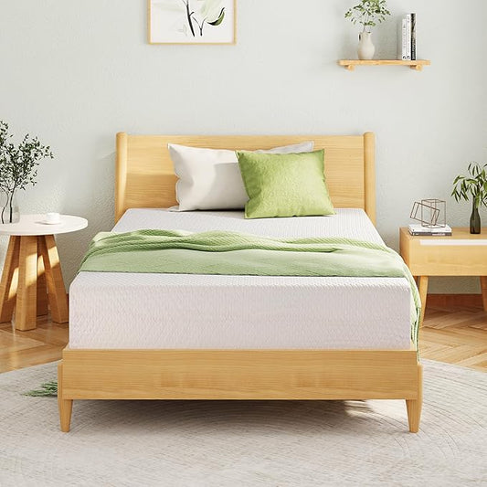 EGOHOME Cal King Size Memory Foam Mattress, 12 Inch Bed Mattress in a Box with Cooling Green Tea Gel, Relieve Pressure with Medium Support, CertiPUR-US Certified, 84''L x 72''W, White