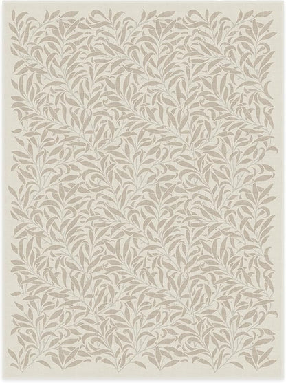 RUGGABLE x Morris & Co Machine Washable Area Rug – Pure Willow Boughs Natural 9x12, Stain-Resistant, Non-Slip – Large Rugs for Living Room, Bedroom, Hallway, Entryway & Office–with Cushioned Pad