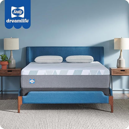Sealy Dreamlife 12” Hybrid Mattress-in-a-Box, Full, SealyComfort Gel Memory Foam, SealyResponsive Encased Coils, Surface-Guard Technology