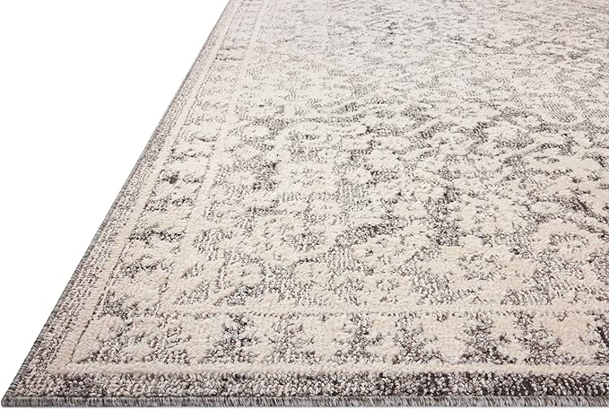 Loloi Magnolia Home by Joanna Gaines Gigi Collection GIG-01 Grey/Ivory 4'-0" x 6'-0" Accent Rug