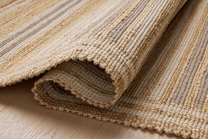 Loloi Chris Loves Julia Judy Collection JUD-03 Natural/Dove 2'-6" x 7'-6" Runner Rug
