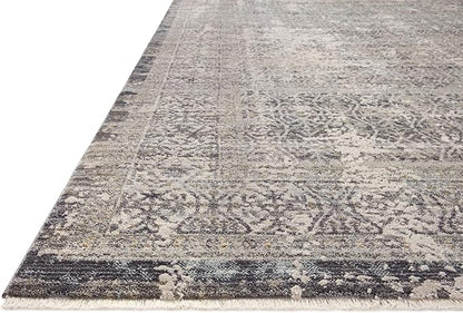 Loloi Amber Lewis Alie Collection ALE-04 Sky/Stone 7'-10'' x 7'-10'', .13'' Pile Height, Round Area Rug