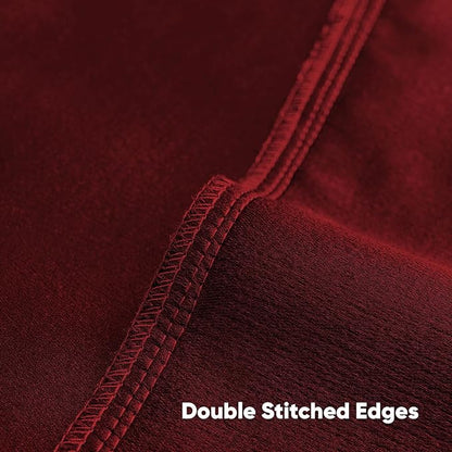 FUTEI Christmas Red Chenille Decorative Throw Pillow Covers 12x20 Inch Set of 2,Soft Cozy Faux Linen Textured Lumbar Pillow Cases,Farmhouse Home Decor for Couch Living Room
