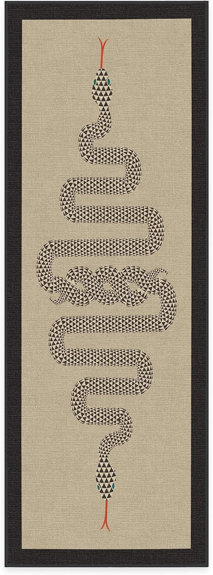 RUGGABLE x Jonathan Adler Machine Washable Modern Runner Rug – Venom Neutral 2.5x7, Stain-Resistant, Non-Slip – Washable Rug for Hallway, Entryway, Living Room & Kitchen–with Cushioned Pad