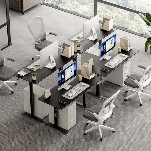 48 x 24 Inch Electric Standing Desk Adjustable Height, Sit Stand Desk, Stand up Desk for Home Office, Computer Workstation (Spliced Desktop,Black)
