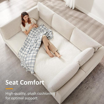 VANOMi Modular Sectional Sofa, Convertible Sofa Couch Modular Sofa with Ottoman, Sectional Sofas for Living Room Small Apartments