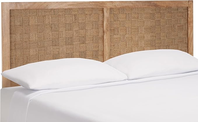 SAFAVIEH Home Collection Halvor Natural Rattan Solid Wood Full Size Headboard