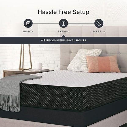 Signature Design by Ashley Limited Edition Firm 12 Inch Hybrid Mattress with Gel Memory Foam and Edge Support for Cool Sleep and Pressure Relief, Twin, Fiberglass Free, Mattress In A Box