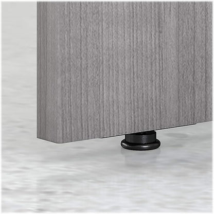 Bush Business Furniture Studio C 72W x 36D Bow Front Desk in Platinum Gray