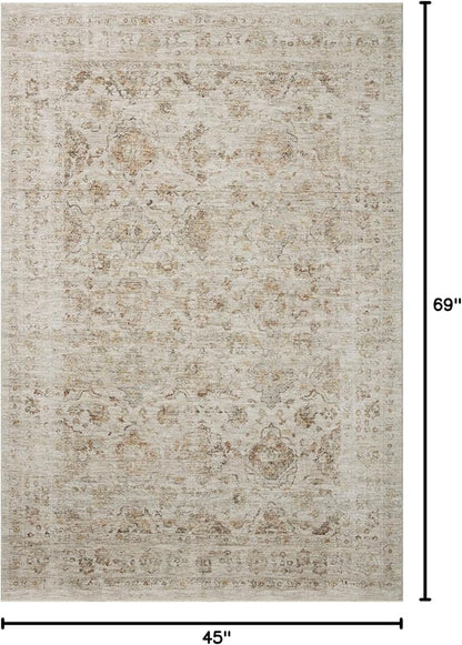 Loloi Amber Lewis Honora Collection HON-03 Beige/Spice 3'-9" x 5'-9" Accent Rug