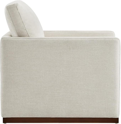 CHITA Swivel Accent Chair, FSC Certified Mid Century Modern Arm Chair for Living Room and Bedroom, Fully Assembled, Linen
