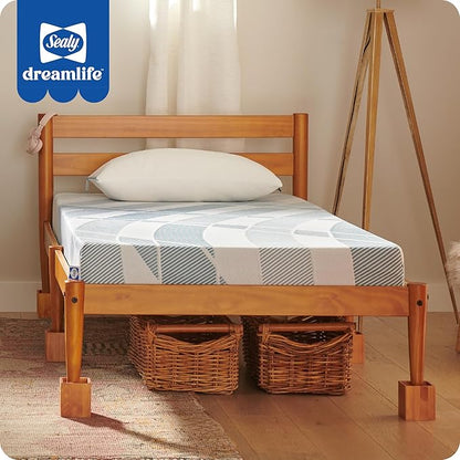 Sealy Dreamlife 6” Foam Mattress-in-a-Box, Twin XL, SealyComfort Gel Memory Foam, Surface-Guard Technology, Breathable Comfort