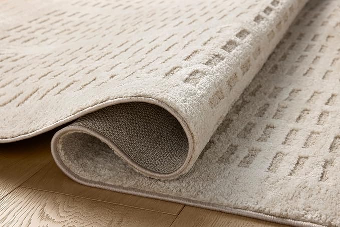 Loloi Amber Lewis Monty Collection MOT-03 Ivory/Beige 2'-7" x 4', .50" Pile Height, Area Rug