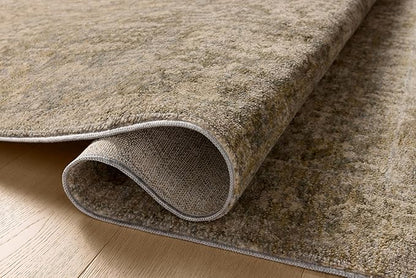 Loloi Magnolia Home by Joanna Gaines Junie Collection JUE-02 Moss/Natural 9'-6" x 9'-6", .38" Pile Height, Round Area Rug