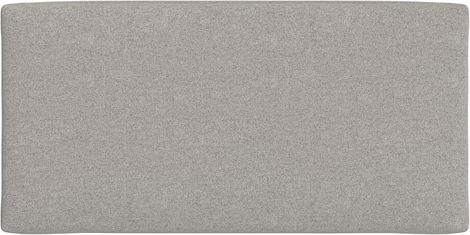 SIMPLIHOME Rebecca 48 inch Wide Mid Century Modern Rectangle Large Coffee Table Storage Ottoman with Lift up Lid in Cloud Grey Polyester , Assembled, For the Living Room, Entryway and Family Room