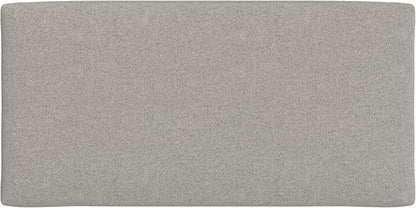 SIMPLIHOME Rebecca 48 inch Wide Mid Century Modern Rectangle Large Coffee Table Storage Ottoman with Lift up Lid in Cloud Grey Polyester , Assembled, For the Living Room, Entryway and Family Room