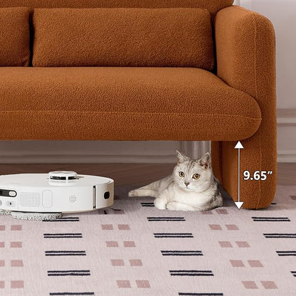 Loveseat Sofa, 59" W 2-Seater Lamb Fabric Couch, Solid and Easy to Install, Modern Upholstered Couch for Bedroom, Apartment, Living Room