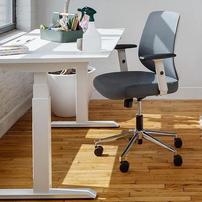 Branch Daily Chair - Computer Office Chair with Swivel, Lumbar Rest, and Adjustable Armrests - Sustainable, Stylish Mesh, & Adjustable Armrests - Comfortable Seating for Improved Posture - Slate