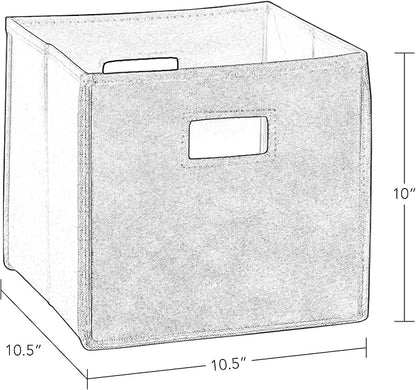 RiverRidge Kids Bookrack with Three Cubbies and 2 Gray Bins
