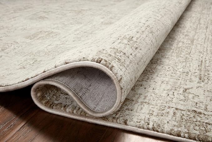 Loloi Amber Lewis Honora Collection HON-01 Ivory/Natural 5'-3" x 7'-9" Area Rug