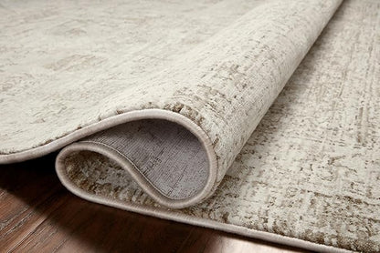 Loloi Amber Lewis Honora Collection HON-01 Ivory/Natural 5'-3" x 7'-9" Area Rug