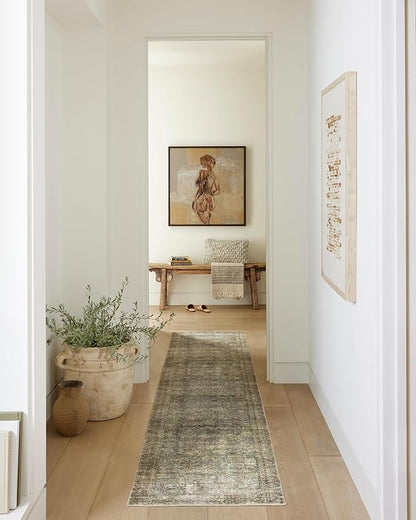Loloi Amber Lewis Morgan Collection MOG-04 Sea/Sage 9'-6" x 13'-6" 38" Thick Area Rug feat. CloudPile, Neutral, Room Décor, Vintage Inspired, Livingroom, Bedroom, Dining Area