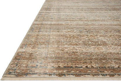 Loloi Amber Lewis Molly Collection MOL-01 Natural/Denim 6'-7" x 9'-2" Low Pile Area Rug