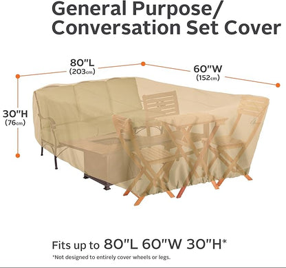 Classic Accessories Terrazzo 80 Inch Sectional Sofa/General Purpose Patio Furniture Cover